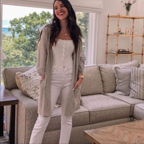 DONNI. Ribbed Sweater Coat, One Size Fits All - Picture 3 of 8